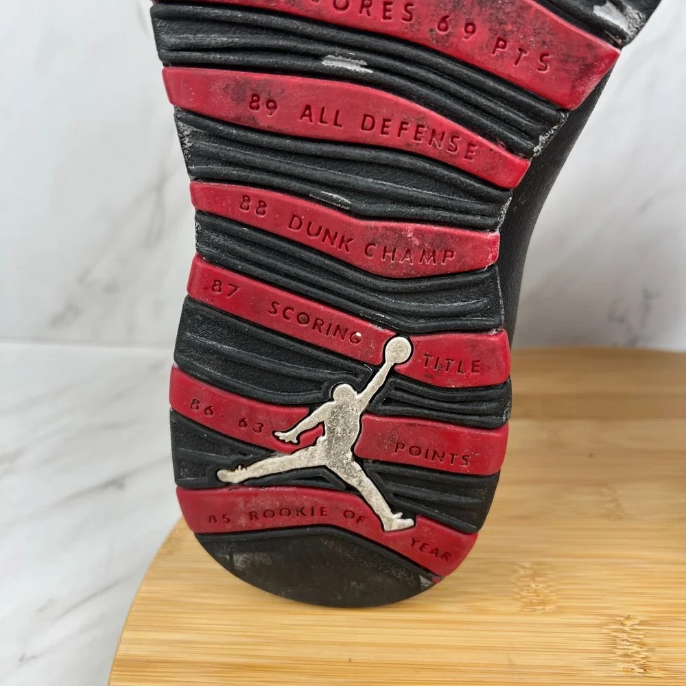 Nike Air Jordan 10 Retro Chicago 2012 Mens Size 12.5 White Sneakers 310805-100